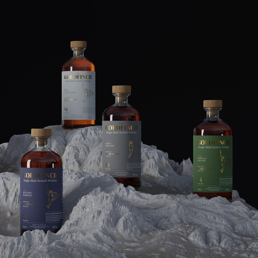 3D Render- Goldfinch Single Malt Scotch Whisky